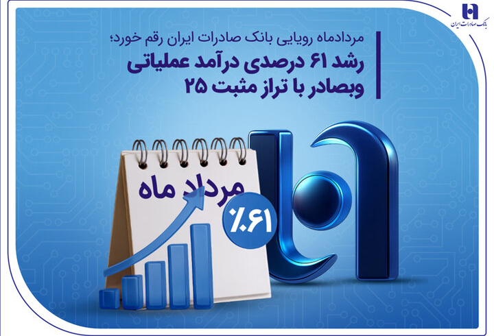 رشد ۶۱ درصدی درآمد عملیاتی وبصادر با تراز مثبت 25